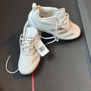 New Adidas Kids White Adizero Soccer cleats